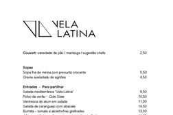 Carta Restaurante Vela Latina