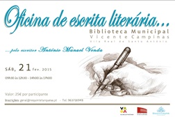 Oficina de Escrita Literária - Dia 21 de fevereiro 2015