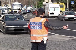 As autoridades e as motos