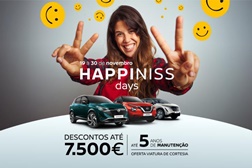 Nissan apresenta HAPPINISS DAYS com descontos até 7.500 euros e ofertas únicas até 30 de novembro