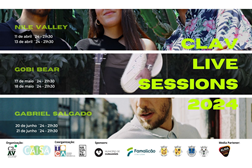CLAV LIVE SESSIONS - TOUR 1ª TEMPORADA DE 2024 - 6 concertos entre Guimarães e V.N. de Famalicão  com Nile Valley, Gobi Bear, Gabriel Salgado