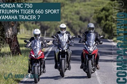 O Video do Comparativo Triumph Tiger 660 Sport vs Yamaha Tracer 7 vs Honda NC 750 X