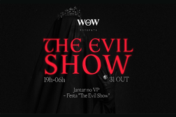 Halloween no WOW - 11 horas de programação com escape room, jantar e festa