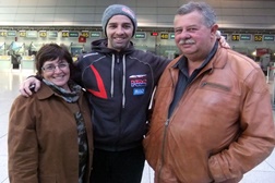 Hélder Rodrigues com os pais 