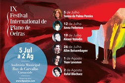 Festival Internacional de Piano de Oeiras 2026: poesia na música e homenagem a Maria João Pires  - Festival decorre entre 5 de julho e 2 de agosto