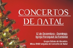 Concertos de Natal em Fundada e São João do Peso
