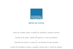 Ementa de Natal Peixaria da Esquina