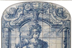Minerva. Painel mitológico  |  Lisboa, 2º quartel do século XVIII (c. 1725-1759) Museu Nacional do Azulejo, Lisboa © Direcção-Geral do Património Cultural/Arquivo de Documentação Fotográfica (DGPC/ADF) – Luísa Oliveira, 2011