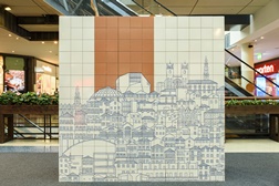 Marta Vilarinho apresenta mural de azulejos sobre o Porto no NorteShopping