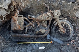 Descida do nível do Rio Danúbio revela moto DKW NZ 350-1, da Segunda Guerra Mundial