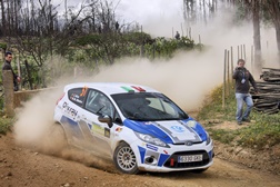 Dupla Sérgio Brás/ Nuno Mota Ribeiro no Rali de Mortágua 2018