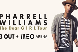 Pharrel Williams "The Dear Girl Tour" - 3 de Outubro no MEO Arena - O autor da música do momento – Happy – apresenta-se ao vivo em Portugal.