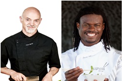 Chefs Paulo Morais e Nuande Pekel em jantar a quatro mãos no Farol Hotel