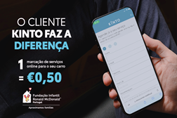 Por cada marcação de serviço online, a Kinto ajuda a Fundação Infantil Ronald McDonald  - Até 31 de Dezembro