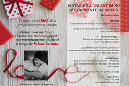 Dia de S. Valentim no Restaurante da Adega Ribafreixo Wines
