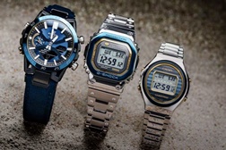 Casio lança três novos modelos inspirados no conceito de céu & mar - Três relógios com design partilhado em tons de azul e dourado