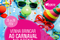 Brincar ao Carnaval é no Arena Shopping
