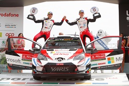 Rali de Portugal Toyota Yaris WRC de Tänak vencedor - Terceira vitória da época