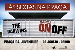 OnOff e The Darwins ao vivo em Anadia