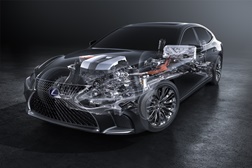 Novo topo de gama Lexus LS 500h em Genebra com sistema híbrido multi stage
