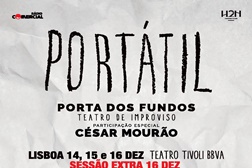 "Portátil" de Porta dos Fundos com sessões extra em Lisboa e Coimbra