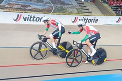João Martins e Gabriel Baptista conquistam oitavo lugar no Madison do Europeu de Pista de Juniores e Sub-23