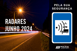 Radares da PSP Localizações em Junho de 2024 - Por data, distrito e localização