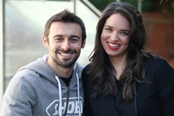 Laverty com a esposa Philippa