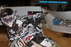 Pedro Carvalho lesionado na prova do Nacional de SX em Fafe