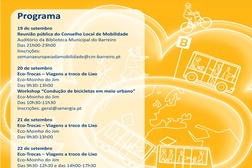 Semana Europeia da Mobilidade - "As nossas ruas, a nossa escolha" - 19 a 22 de setembro de 2014 no Barreiro