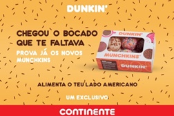 Dunkin' Munchkins® já disponíveis em Portugal em exclusivo nas lojas Continente