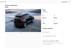 Volvo Car Portugal estreia novo configurador - Disponível em versão mobile e desktop