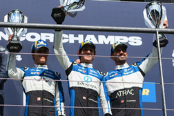 Miguel Cristóvão no pódio de Spa-Francorchamps - O resultado ficou definido na última curva
