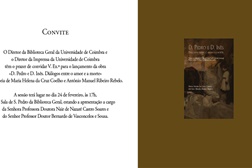 Apresentação do livro "D. Pedro e D. Inês. Diálogos entre o amor e a morte" na Universidade de Coimbra
