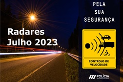 Radares PSP Localizações em Julho 2023 - Por data, distrito e localização