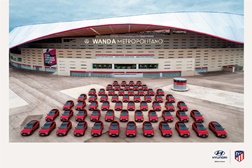 Novo Hyundai Tucson chegou ao estádio do Atlético de Madrid - Jogadores da equipa masculina e feminina receberam o novo Hyundai Tucson