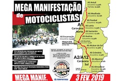Mega Manifestação de Motociclistas - Dia 3 de Fevereiro de 2019