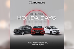 Honda DAYS decorrem nos dias 20 e 21 de Maio  - Viaturas novas e de serviço para entrega imediata