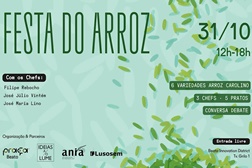 Dia Mundial do Arroz celebra-se com “Festa do Carolino’ em Lisboa  - Na Praça Beato, no sábado, 31 de outubro de 2026