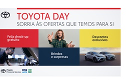 Toyota Day, 13 de novembro, vem pôr a felicidade em dia - Check-up gratuito aos veículos da marca