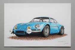 Alpine A 110 - Original Illustration - By João Saldanha