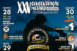 XXV Concentração Motard da Vidigueira, de 29 a 31 de agosto