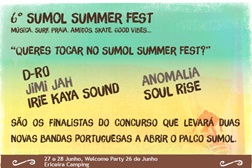 Bandas finalistas do Concurso "Queres Tocar no Sumol Summer Fest?"