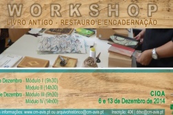 Workshop "Livro Antigo, Restauro e Encadernação" em Avis