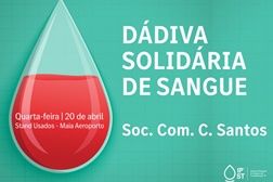 Sociedade Comercial C. Santos promove ação de dádiva de sangue - Na tarde de 20 de abril na sede na Maia-Aeroporto