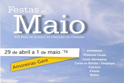 Odemira: Festas de Maio e 13ª Feira do Interior em Amoreiras-Gare