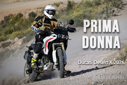 Teste Ducati DesertX 2026 - Prima Donna