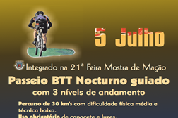 Passeio BTT Nocturno guiado em Mação dia 5 de julho