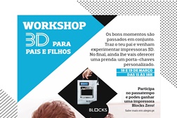 Alegro Alfragide sugere Workshop 3D para um Dia do Pai tecnológico