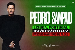 Pedro Sampaio com concerto exclusivo em 2027 em Portugal